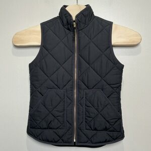 J.Crew Mercantile Womens XS Quilted Puffer Vest Black K4209 Lightweight Layering